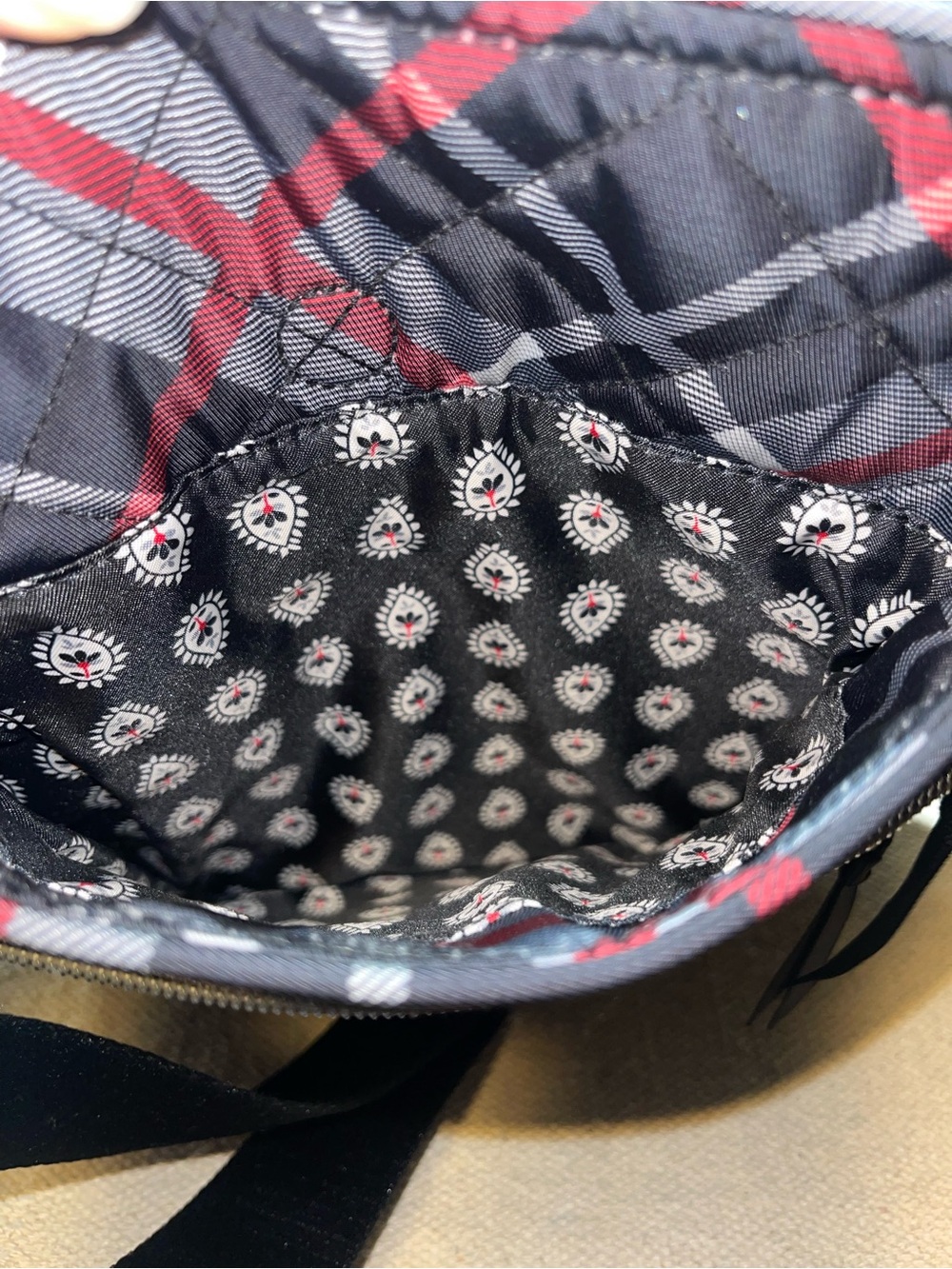 Vera Bradley Triple Zip Hipster Paris Plaid - performance twill - Picture 5 of 9